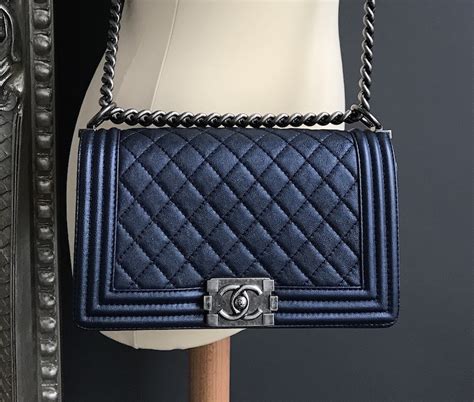 chanel labelov blue boy bag|chanel men's bag.